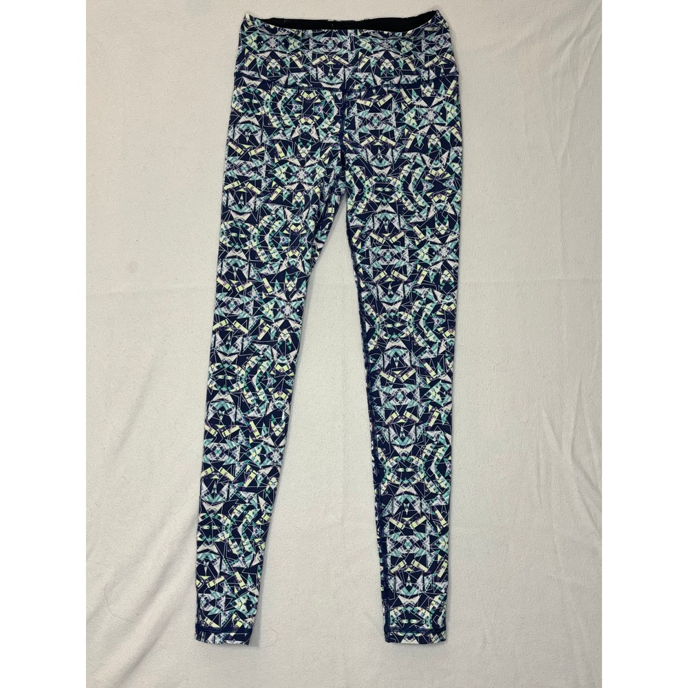 Victorias Secret VSX Sport Knockout Tight Leggings Geometric‎ Print Navy Lime XS